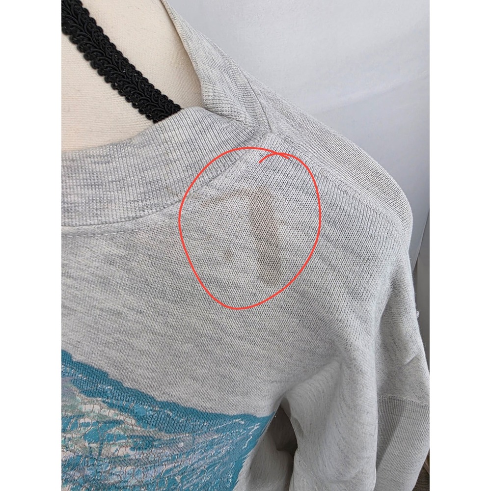 Vintage Ski Appalachian Graphic Sweatshirt Gray Heather Medium Retro Skier Top - Picture 2 of 5